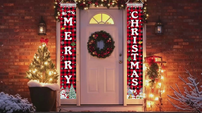 Merry Christmas Banner Juledekoration 182,9x30,5 cm